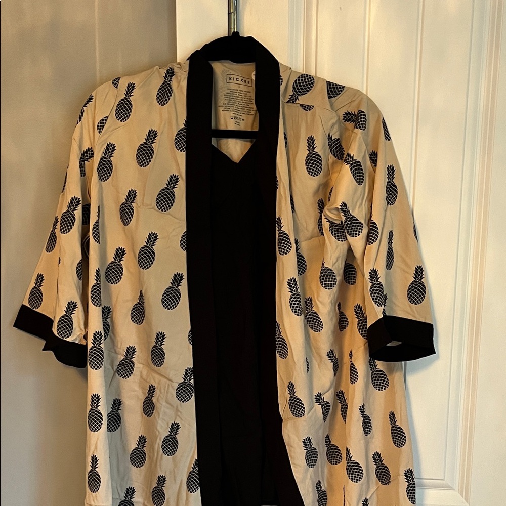 Kickee pants bamboo robe and nightie set